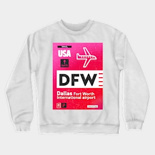 DFW airport code RED Crewneck Sweatshirt